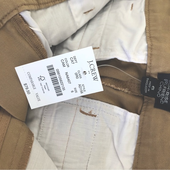 Jcrew high-rise Gf Chinos Brand new - Picture 4 of 5